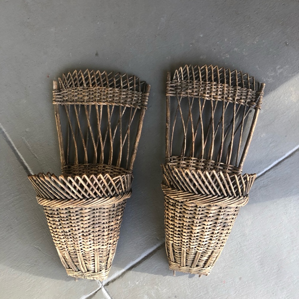 Pair of French grape baskets